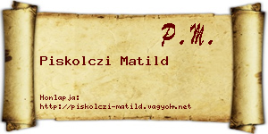Piskolczi Matild névjegykártya